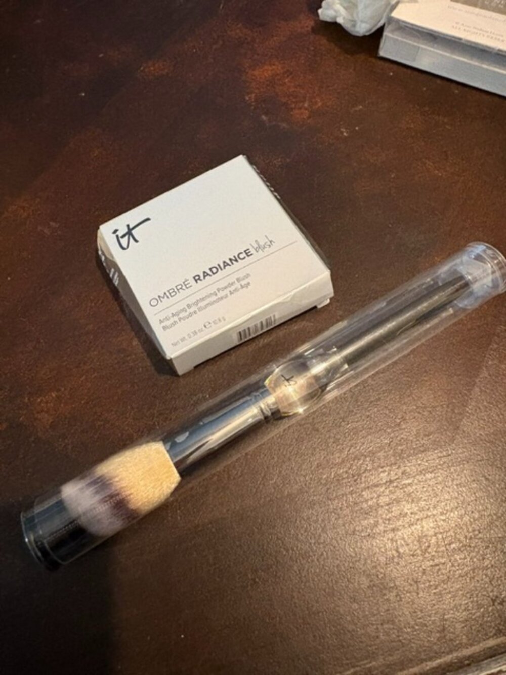 NEW IT Cosmetics Ombre Radiance Blush "Love" With Heavenly Luxe Makeup Brush